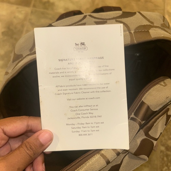 Coach Signature Backpack in brown and tan - Picture 13 of 13
